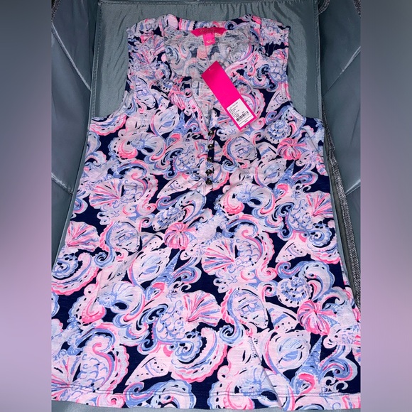 Lilly Pulitzer NWT Essie Top It’s For Shore $58 Size XXS - Picture 5 of 10